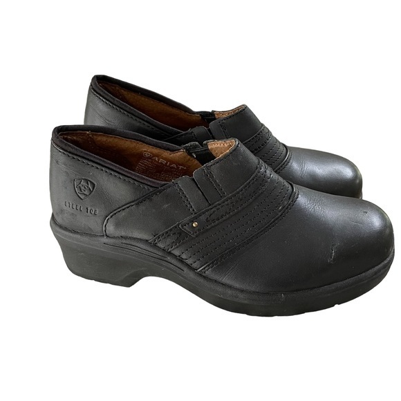 Ariat Women’s Slip Resistant Safety Clogs Shoes Steel Toe Black - Picture 4 of 13